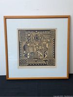 Frontal view of the framed Jerusalem art print showing full frame and matting.