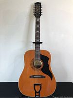 Full front view of EKO Ranger 12-string acoustic guitar on stand