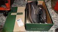 Pair of Josef Seibel shoes size 40 in original green box with shoe tag visible.