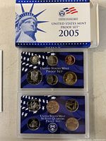 Box and both proof sets, one with the standard coins and one with 50 State Quarters from 2005.