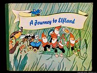 Front cover of A Journey to Elfland book with whimsical elf and insect illustrations