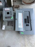 All three panel boxes side by side on floor