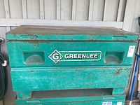 Front view of closed job box showing brand logo and overall condition