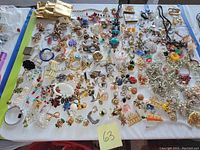Overhead shot of entire assortment spread on white cloth