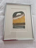 Full view of framed print on white background