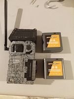 Overview of camera and two LT-10 battery packs