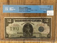 Oblique front view showing slab holder with CCS label and F-12 grade