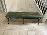 Full front view of bench