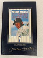 Front cover showing title 'Mickey Mantle My Favorite Summer 1956', collector edition marking and gold printed signature