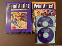 Print Artist Platinum Graphics Manual book with two software CDs on top