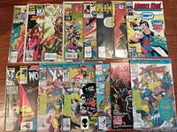 Full lot of sixteen comics, showing front covers and issue details
