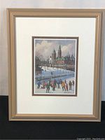 Full view of the framed print showing the scene and frame condition
