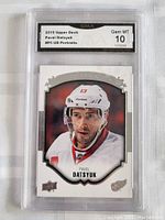 Front view of 2015 Upper Deck Pavel Datsyuk #5 hockey card graded Gem MT 10 in protective case by GMA.