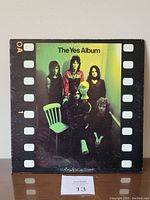 Front cover of The Yes Album vinyl LP showing band members and album title