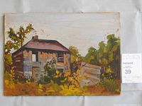 Oblique view of the painting to show texture and condition of the painted panel.