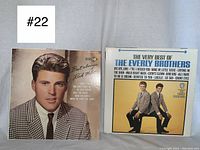 Front covers of two vintage vinyl records: Ricky Nelson's "Best Always" and The Everly Brothers' "The Very Best".