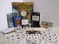 Overview of all lot contents on table