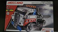 Front of the Meccano Race Truck set box showing the assembled model photo and branding.