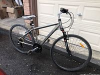 Side profile of the silver Womens Infinity bicycle.