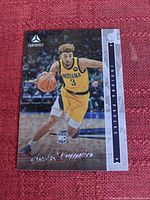 Front of Chris Duarte rookie card showing player in Indiana Pacers uniform with Luminance branding and RC rookie card logo.