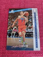 Front of the Josh Giddey rookie card showing in-action photo and player details