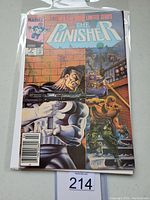 Front cover of The Punisher Limited Series #2 comic book showing main character with gun and detailed background.