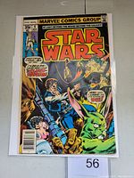 Front cover of Star Wars #9 Marvel comic book, showing characters and title, with visible wear typical of vintage comics.