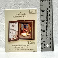 Front of the Hallmark Keepsake box showing the ornament scene with Winnie the Pooh and Tigger and the packaging text.