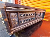 Front left angle view of Peavey amplifier head showing inputs and control knobs