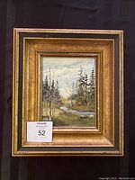 Framed original landscape painting by John Strandberg showing full artwork and frame.