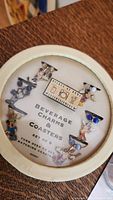 Mickey Mouse beverage charms set of six with matching coasters shown in original packaging.