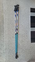 Pair of Urban Pole 300 walking sticks laid side by side showing full length, grips to tips.