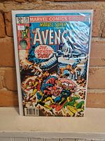 Front cover photo of The Avengers #28 comic with price tag and visible wear.