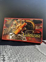 Box front showing the Le Rhone 80 Horsepower model kit artwork with engine image and vintage aviation theme.
