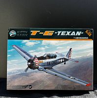 Photo of the front of one Kitty Hawk T-6 Texan model kit box showing the aircraft artwork and branding.