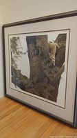 Framed Robert Bateman print showing the full artwork hanging from corner angle view.
