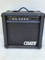 Front view of Crate GX-15 amplifier showing control knobs and Crate logo.