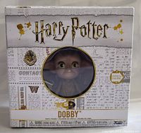Front view of the Harry Potter Dobby 5 Star Funko collectible figure box showing character through window.