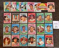 Full set spread out on cloth surface including 39 cards with team card and player cards distinct.