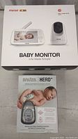 Box with Miroir Baby and Snuza HERO SE baby monitors in factory packaging