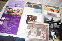 Overhead photo of 13 Elton John vinyl albums laid out, showing a variety of covers and themes for identification.