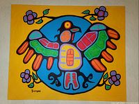 Frontal view of entire painting mounted on wall
