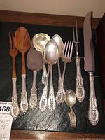 Overhead view of all 12 utensils spread on table