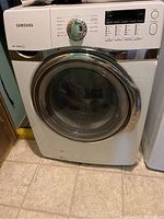 Front view of washer showing control panel and door