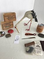 Full view of all items showing arrangement and condition