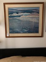 Front view of the framed Leonard Brooks art print mounted on a wall