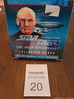 Sealed box of 1992 Star Trek The Next Generation collector cards by Impel with packaging showing Captain Picard and starship.