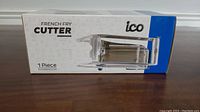 Full view of the ICO French fry cutter box showing the product image and branding with '1 Piece' noted.