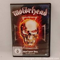 Front cover of Motörhead live concert DVD titled 'Steal Your Face: The Early Years' showing flaming skull artwork