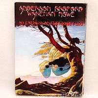Front of VHS sleeve showing artwork and title 'Anderson Bruford Wakeman Howe - An Evening of Yes Music Plus'
